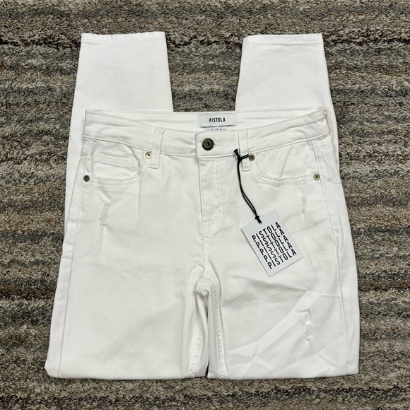 Pistola Mid Rise Ankle Skinny Jeans Sz 27 NWT | Pistola White Ankle Skinny Jean- - Picture 1 of 13